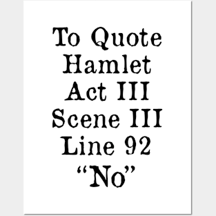 Quote Hamlet Posters and Art